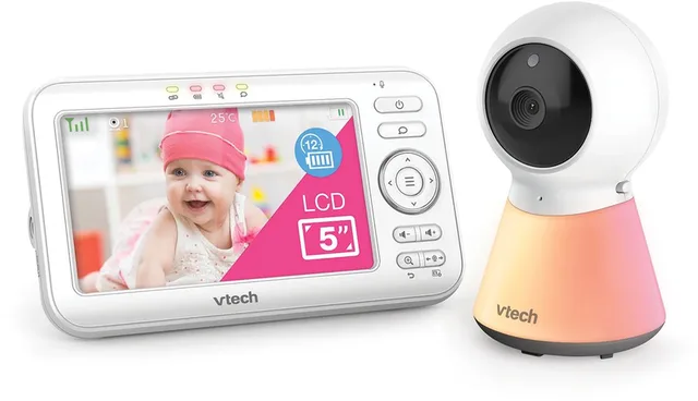 VM5254 Babyfoon met camera - 5 inch Scherm - Adaptief nachtlampje - Terugspreekfunctie