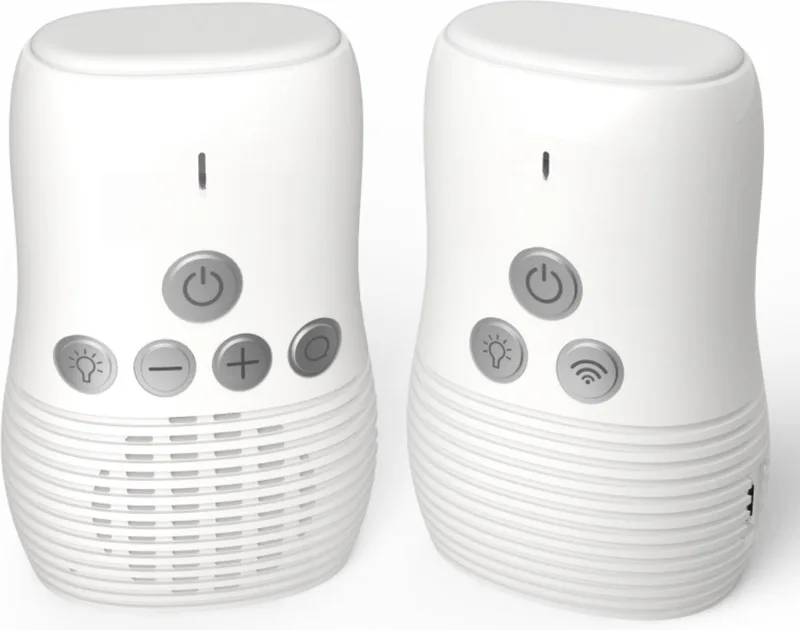 Audio Babyfoon - DECT Babyphone zonder Camera - Babyfoon zonder Wifi - Tweerichtingscommunicatie - Nachtlampje - 280 Meter Bereik van Youha in Wit – productfoto