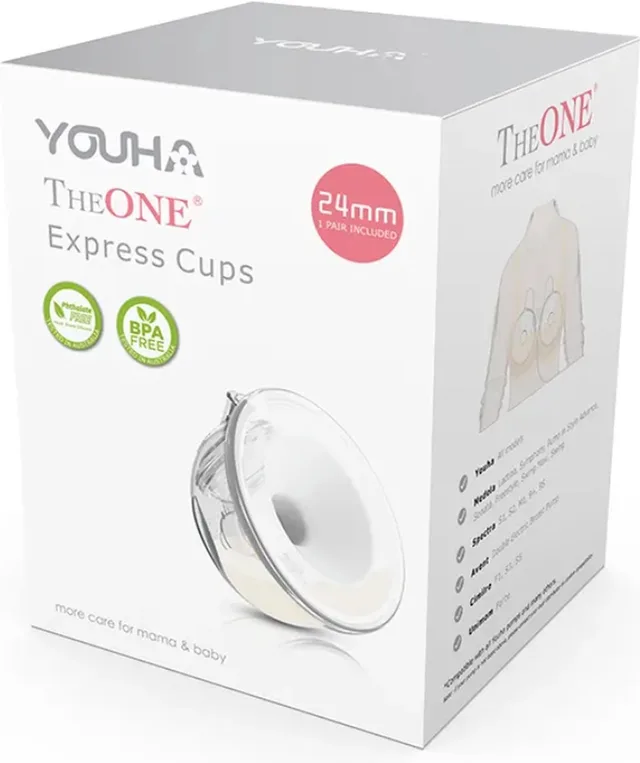 Express Cups PLUS - Handsfree Kolven - Ombouwset voor Bestaande Borstkolf - Compatibel met Meerdere Merken - Dubbelzijdig Kolven - 2x 240ml Cups - Maat: 22mm & 24mm - Inclusief Ventielen & E-book