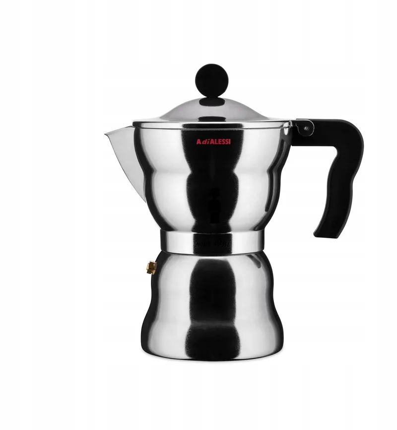 AAM33/6 Moka Koffiezetapparaat - 6 Kopjes, Aluminium by Alessi in Aluminium / Transparant / Zwart – product photo