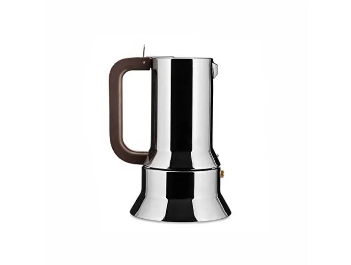 Alessi 9090/6 - Espressokocher für Induktion, Edelstahl, 6 Tassen Espressokocher, entworfen von Richard Sapper, mit Induktionsboden, für den täglichen Kaffee från Alessi – produktbild