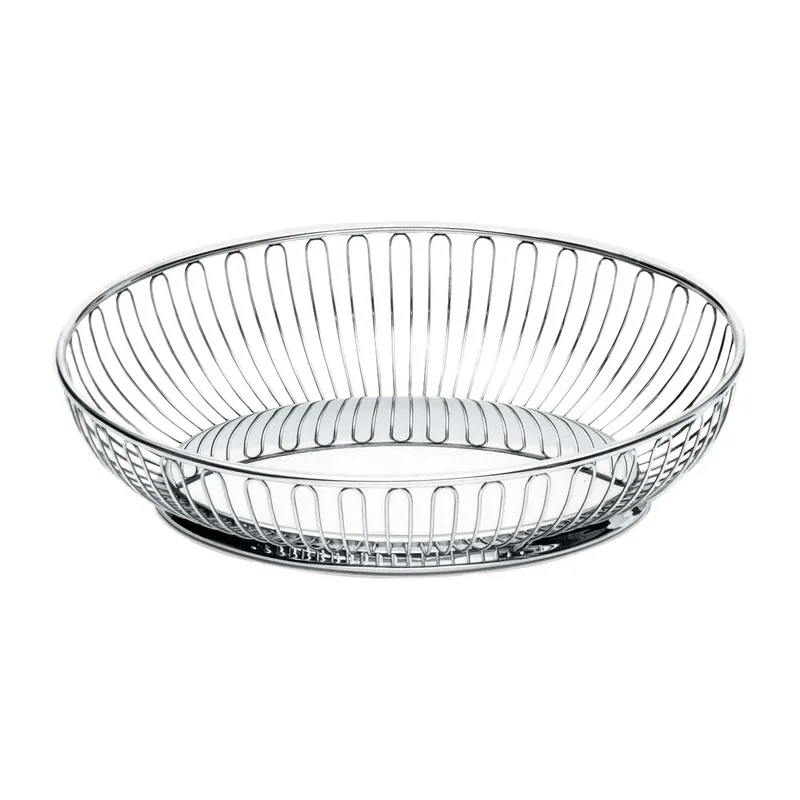Alessi Gitterkorb oval 20 x 28 cm Edelstahl van Alessi – productfoto