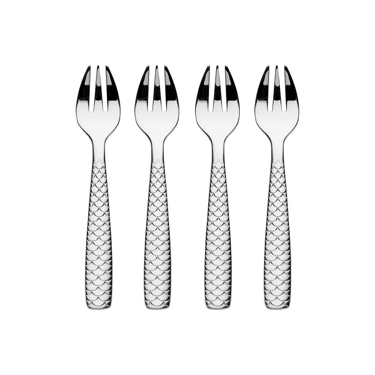 Austerngabel Colombina Fish - Metall - rostfreier Stahl - Designer Doriana & Massimiliano Fuksas de Alessi – photo du produit
