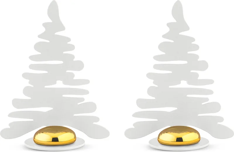 Bark Kerstboom Kerstdecoratie Set Van 2 by Alessi in Wit – product photo
