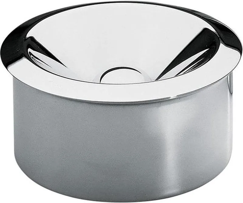 Bauhaus Two-piece ashtray Steel by Alessi in Zilver – product photo