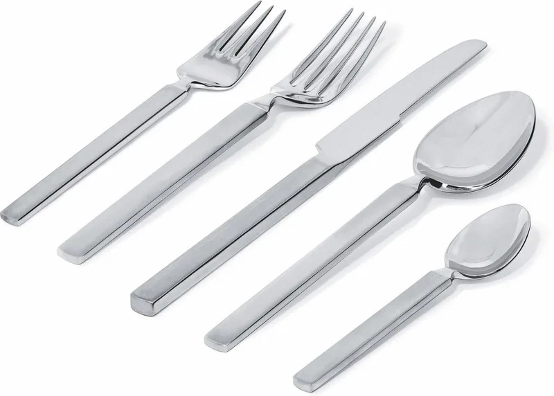 Bestekset Dry - 4180S30 - 30 delig / 6 personen - door Achille Castiglioni by Alessi in Zilver – product photo