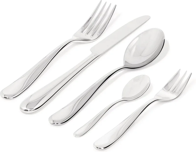Bestekset Nuovo Milano - 5180S30 - 30 delig / 6 personen - door Ettore Sottsass by Alessi in Zilver – product photo
