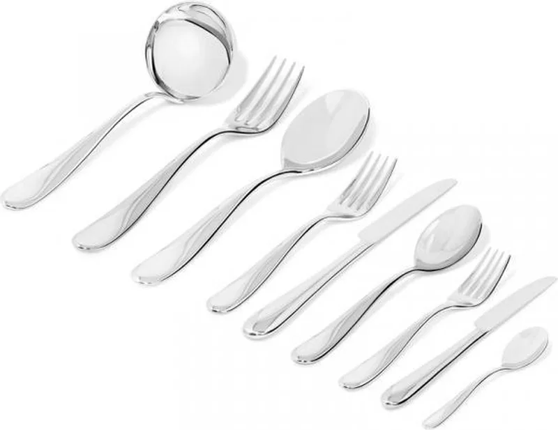 Bestekset Nuovo Milano - 75-delig by Alessi in Zilver – product photo