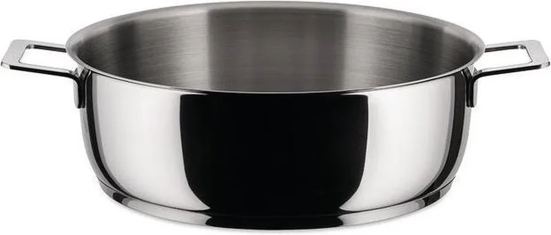 Braadpan Pots&Pans - AJM102/28 - ø 28 cm / 5.5 liter - door Jasper Morrison by Alessi in Zilver – product photo