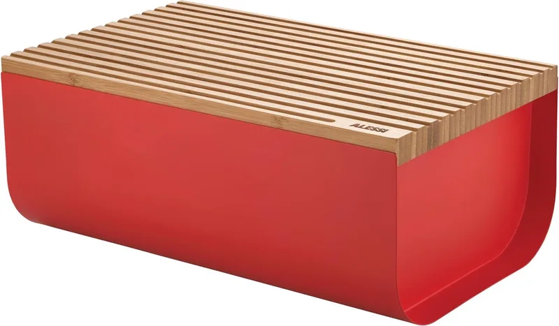Broodtrommel met snijplank Mattina - BG03 R - door Big-Game by Alessi in Rood – product photo