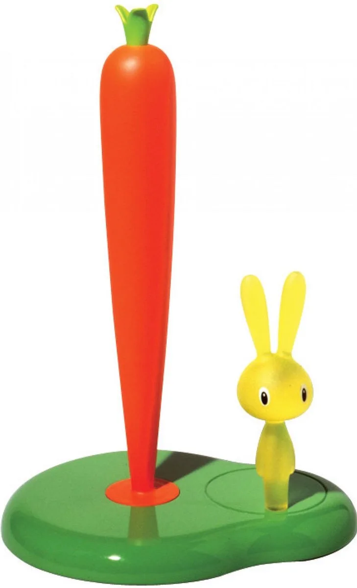 Bunny & Carrot - Keukenrolhouder van Alessi in Groen – productfoto