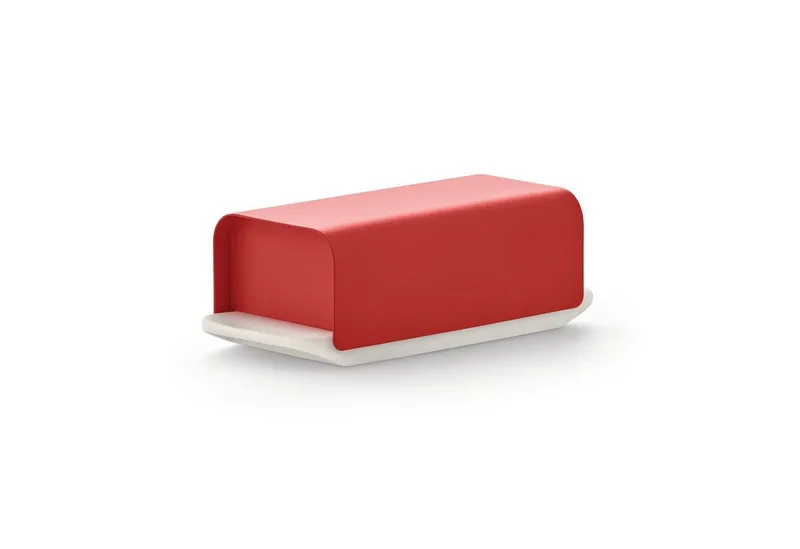 Butterdose Mattina Porzellan, Metall by Alessi in Rot – product photo