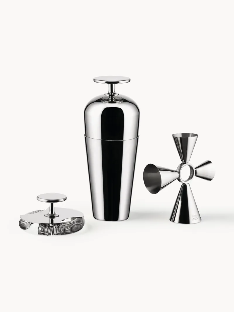 Cocktailset Parisienne van edelstaal, 3-delig by Alessi – product photo