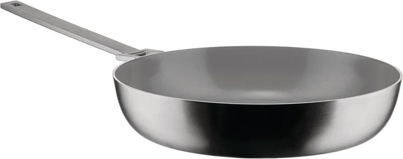 Convivio-Hapjespan-Mat-RVS-Keramische-anti-aanbaklaag de Alessi en Matgeborsteld RVS – photo du produit