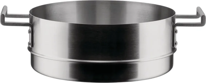 Convivio-Stoom-inzetmand-Mat-RVS-H-10-cm by Alessi in Rvs geborsteld – product photo