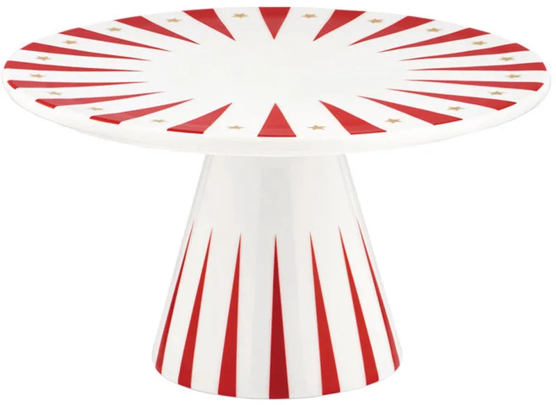 Delight - Taartplateau - Porselein - 22 x 22 cm - Rood - Wit van Alessi in Rood, Wit – productfoto