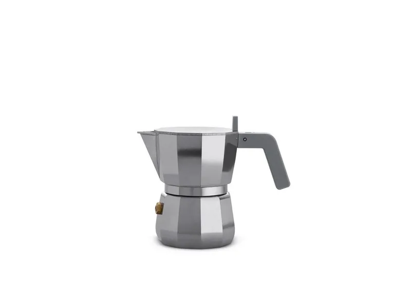 Espressokocher, 0,07l Kaffeekanne by Alessi in Silberfarben – product photo