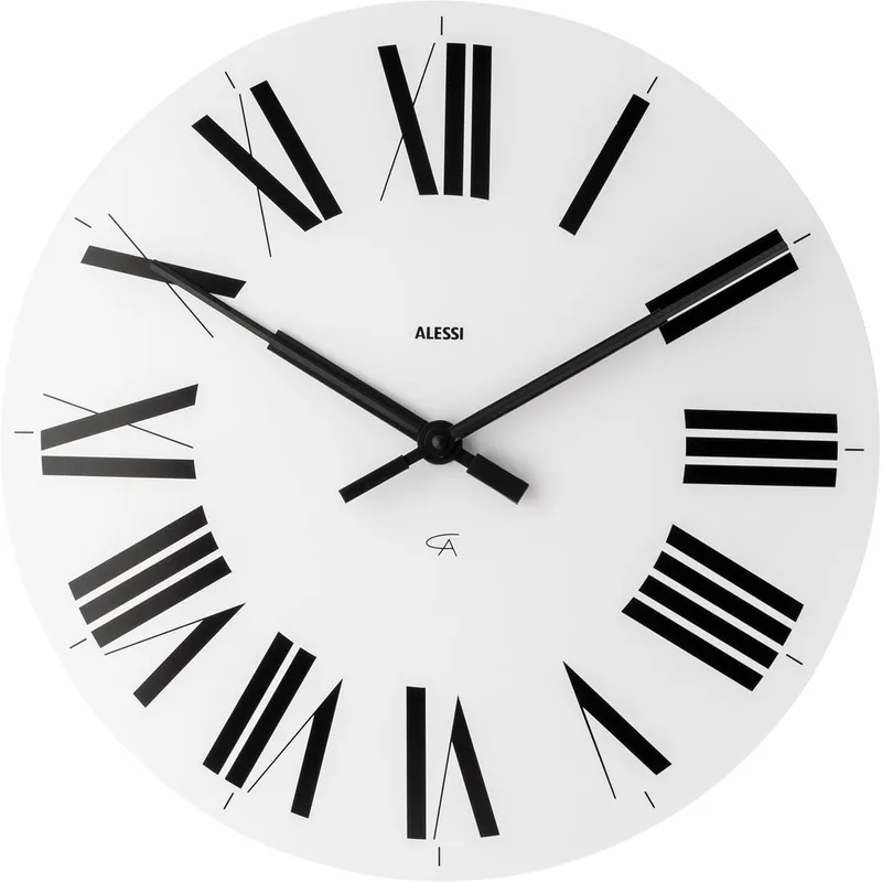Firenze - Wandklok van Alessi in Wit – productfoto