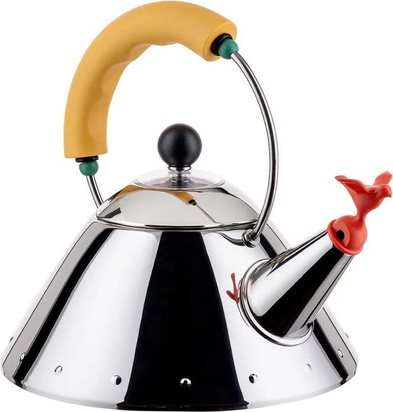 Fluitketel - 9093/1 Y - Geel - 1 liter - door Micheal Graves by Alessi in Silver – product photo
