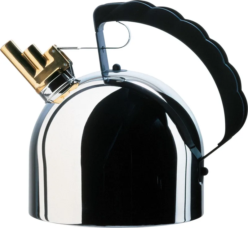 Fluitketel met koperen fluit en stalen bodem van Alessi in Zilver – productfoto