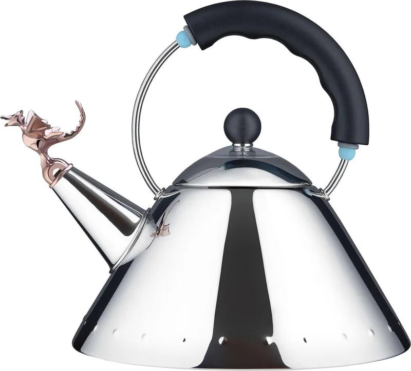Fluitketel Tea Rex - 2 liter - Michael Graves - 9093REX B von Alessi in Zwart – Produktfoto