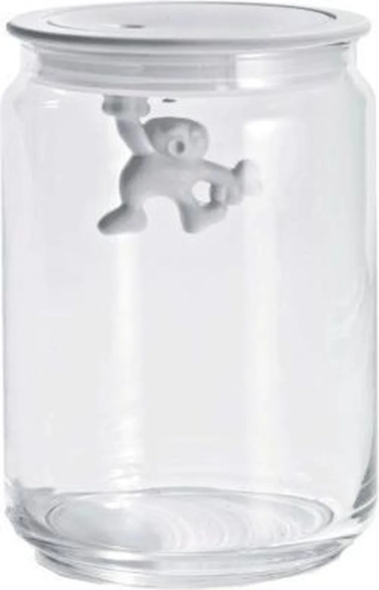 Gianni - Glazen pot met deksel 15 cm by Alessi in Wit – product photo