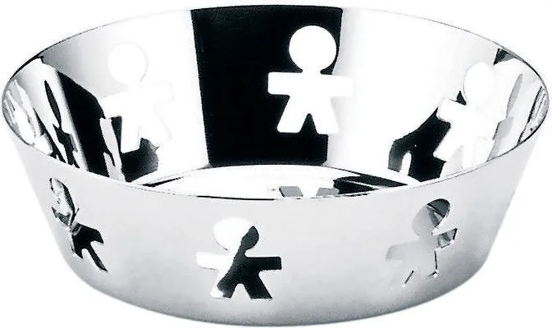 Girotondo pierced basket - Schaal - Zilver by Alessi in Zilvergrijs – product photo