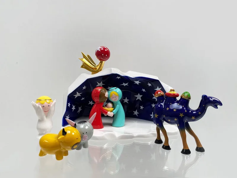 Happy Eternity Baby - Kerststal - Porselein - 27 x 14 x 20 cm by Alessi in Multicolour – product photo