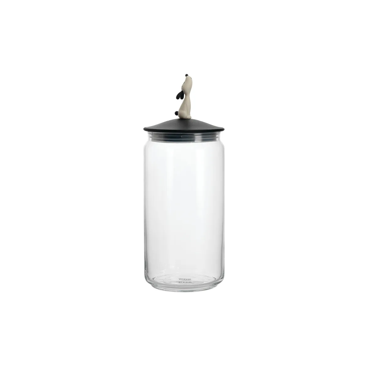 AMMI21 B LulàJar Conteneur Design pour Nourriture pour Chien avec Couvercle Décoré Verre et Résine Thermoplastique Noir de Alessi – photo du produit