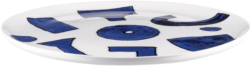 Itsumo plat bord D27cm yunoki ware från Alessi i Wit / Blauw – produktbild