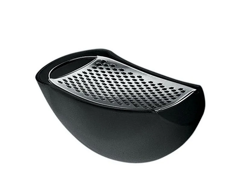 Käsereibe PARMENIDE Käsereibe mit Dose Edelstahl 18/10, thermoplastisches Harz by Alessi in Schwarz – product photo