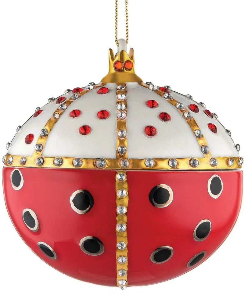 Kerstbal Faberjori - Kroon - MJ16/8 - door Marcello Jori by Alessi in Rood – product photo