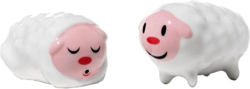 Kerstfiguren - Tiny Little Sheeps - AMGI10SET3 - 2 stuks - door Massimo Giacon van Alessi in Wit – productfoto