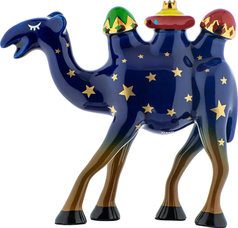 Kerstfiguur Happy Eternity Baby - Camel - AGJ01/11 - door Massimo Giacon & Marcello Jori van Alessi in Blauw – productfoto