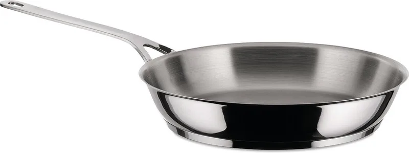 Koekenpan Pots&Pans - AJM110/24 - ø 24 cm - door Jasper Morrison - zonder anti-aanbaklaag de Alessi en Argent – photo du produit