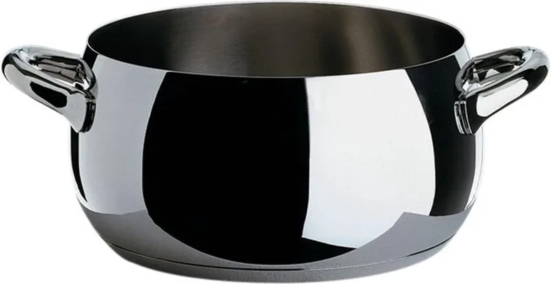 Kookpan Mami - SG101/16 - ø 17 cm / 1.6 liter - door Stefano Giovannoni von Alessi in Zilver – Produktfoto