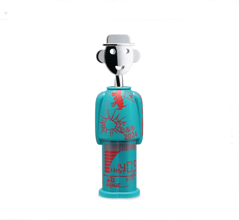 Kurkentrekker Alessandro M. - AM23A 31 - Blauw / Rood - door Studio Temp de Alessi en Blauw, Rood – photo du produit