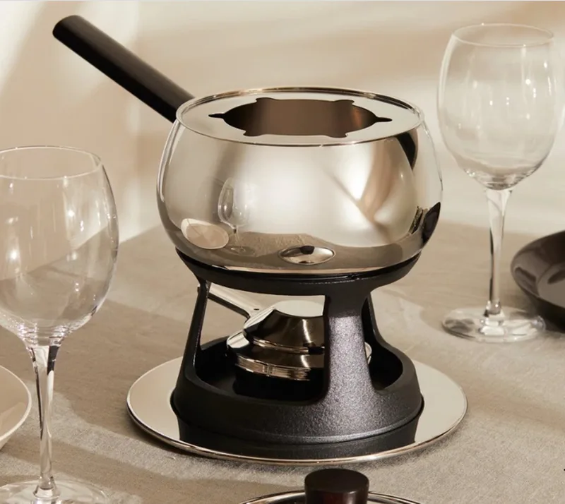 Mami Fondueset SG55/200 B – RVS van Alessi in Chroom – productfoto