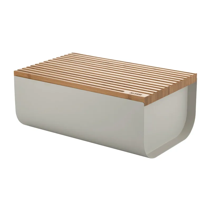 Mattina Brotkasten 34 cm Warmes Grau-Bambus by Alessi – product photo