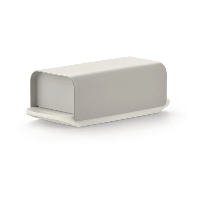 Mattina Butterdose 9,5 x 21 cm Warmes Grau-Edelstahl by Alessi – product photo