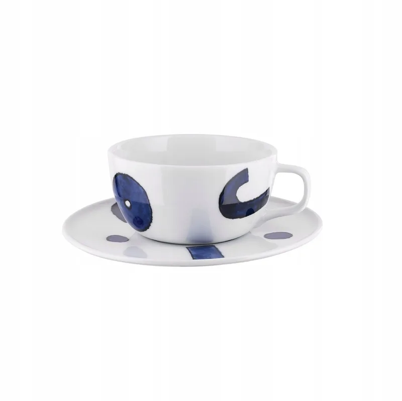 Merkloze Porseleinen Theekop met Schotel, 240 ml by Alessi in Wit – product photo