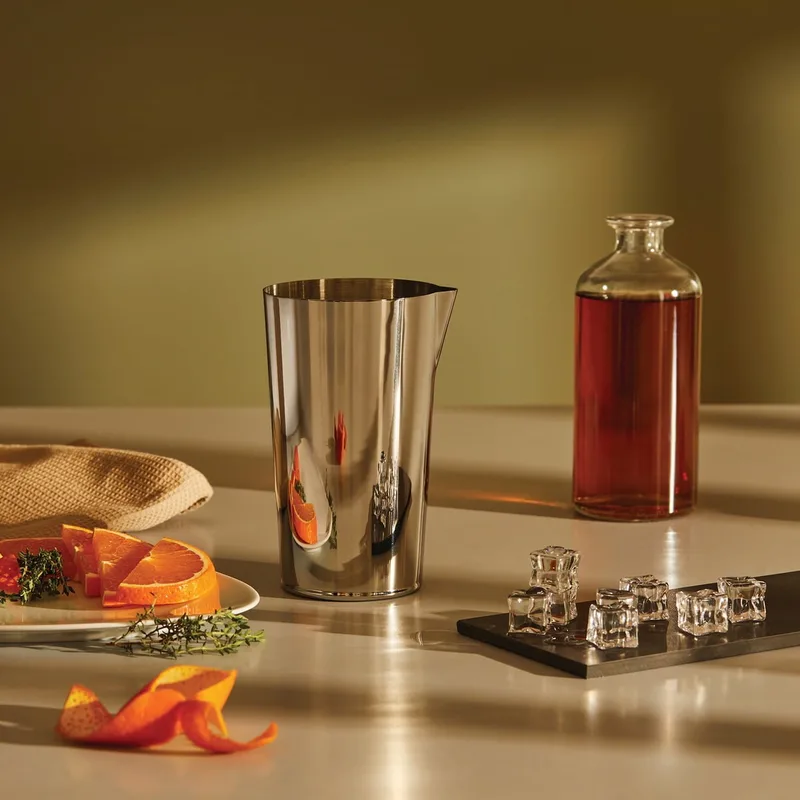 Mix Glas The Tending Box - GIA25 - door Giulio Lacchetti by Alessi in Zilver – product photo