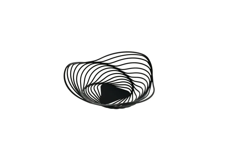 Obstschale Trinity 26 cm, Epoxidharzbeschichteter Stahl by Alessi in Schwarz – product photo