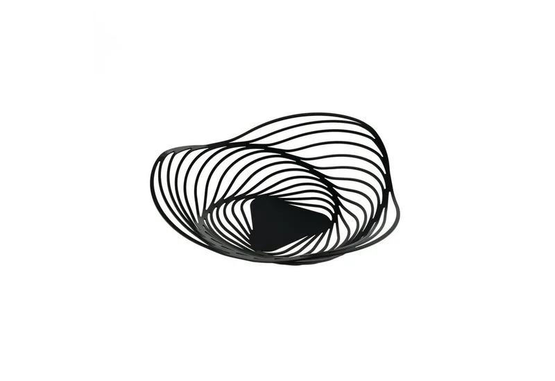 Obstschale Trinity 33 cm, Epoxidharzbeschichteter Stahl by Alessi in Schwarz – product photo