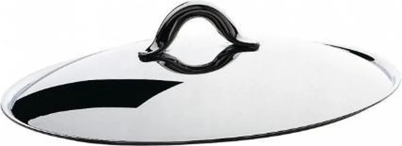 Pannendeksel Mami - SG200/16 - Ø 20 cm - Ontworpen door Stefano Giovannoni - Hoogwaardig 18/10 Roestvrij Staal - Geschikt voor Inductie - Vaatwasserbestendig - Elegant en Functioneel Design voor de Mami Pannenset von Alessi in Zilver – Produktfoto