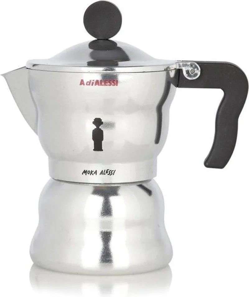 Percolator Moka - AAM33/1 - 1 kops - door Alessandro Mendini von Alessi in Zilver – Produktfoto