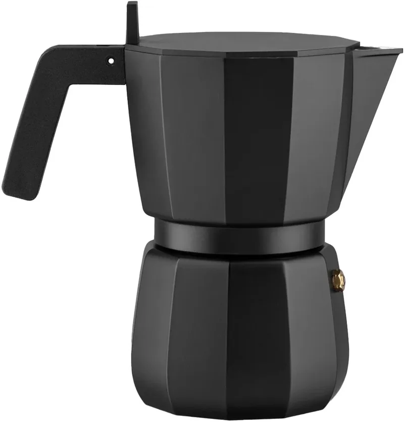 Percolator Moka Black - DC06/6 B - 6 kops - door David Chipperfield by Alessi in Zwart – product photo