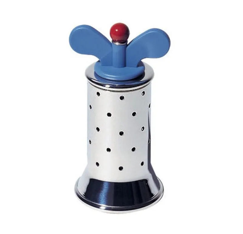 Pfeffermühle Pfeffermühle 9098 13 cm Michael Graves light blue, (1 Stück), Pfeffermühle, Ø6,5cm, Edelstahl 18-10 de Alessi – photo du produit 1 sur 2