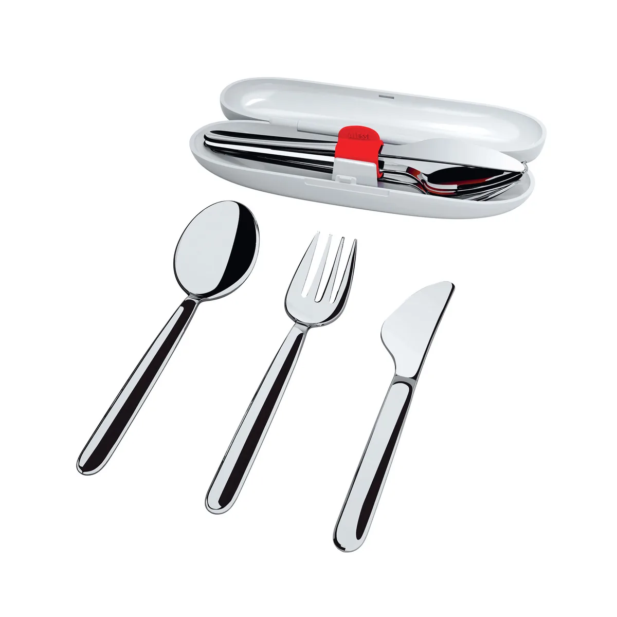 Reisebesteck-Set Food à porter - Metall - thermoplastisches Harz - Designer Sakura Adachi van Alessi – productfoto