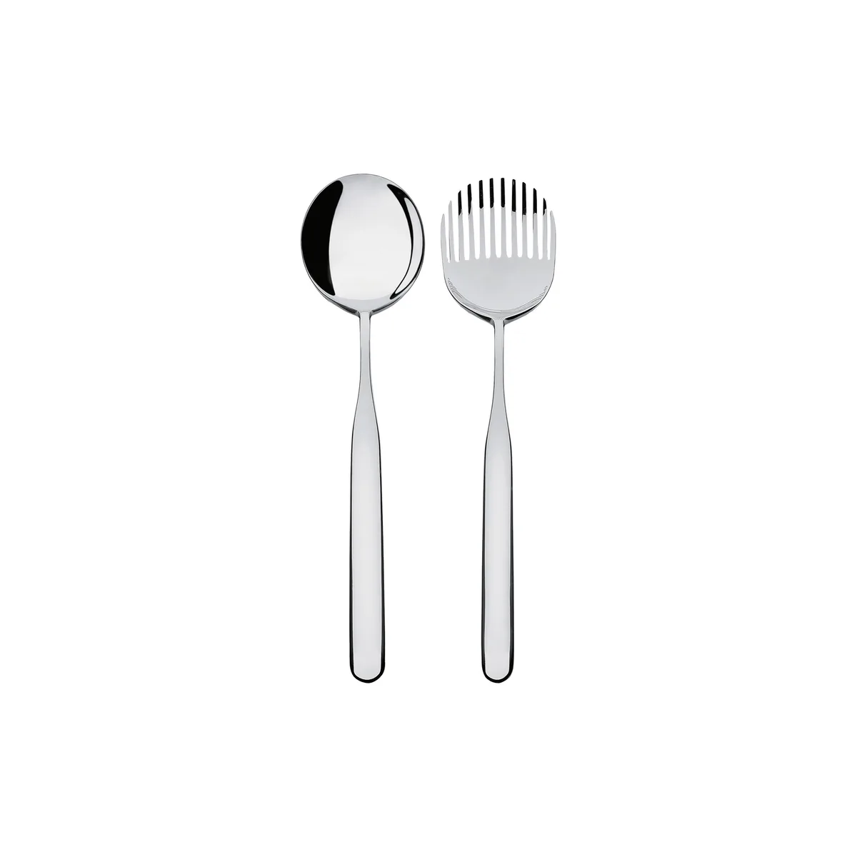 Salatbesteck Collo-Alto - Metall - Rostfreier Stahl 18, 10 - Designer Inga Sempé by Alessi – product photo